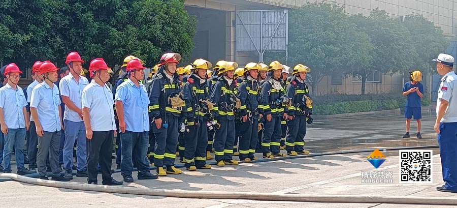 湖南精城特種陶瓷有限公司積極配合消防聯(lián)合演練，共筑安全生產(chǎn)防線