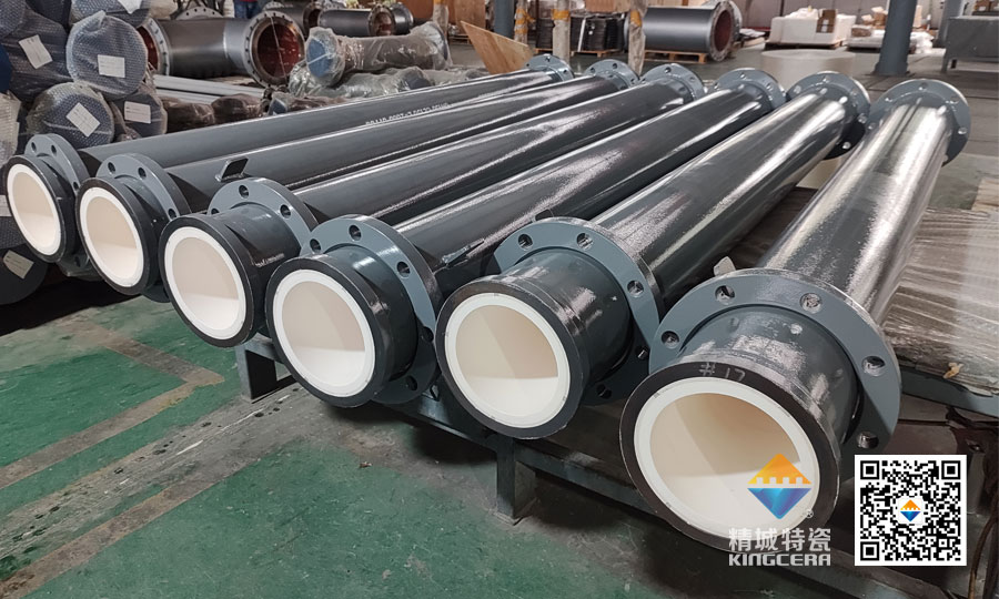 內(nèi)襯耐磨陶瓷礦漿輸送管道